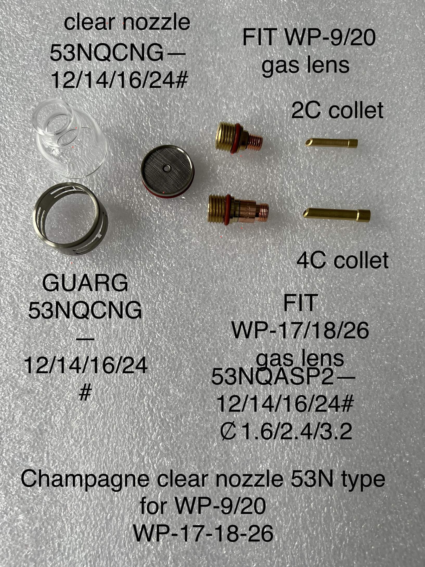 Tig 53N Champagne Clear Nozzle